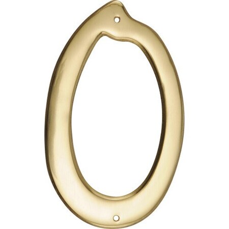 Hillman HILLMAN 4 in. Gold Brass Nail-On Number 0 1 pc, PK3 847042